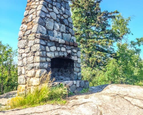 Split Rock Lighthouse State Park Stone Fireplace on Day Hill