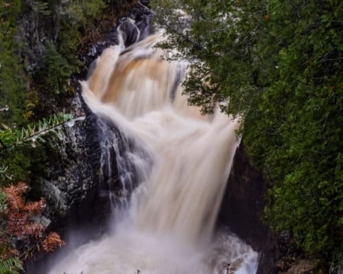 The Devil's Kettle Waterfall during Waterfall Season
