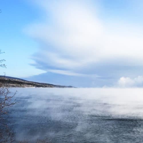 Sea Smoke on Lake Superior Good Harbor Overlook