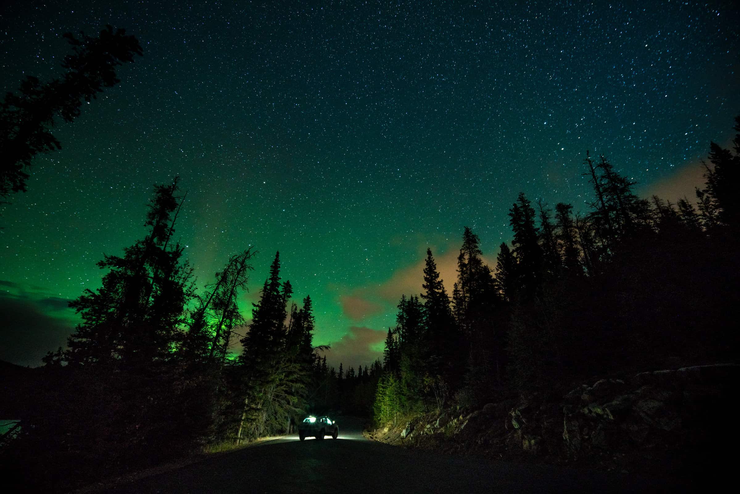 Northern lights dark skies