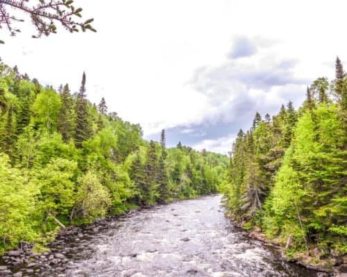 The Brule River runs through Judge CR Magney State Park