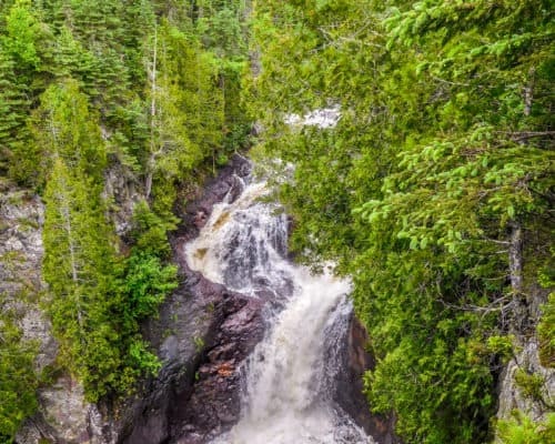 The Devil's Kettle Waterfall During Normal Water Flow