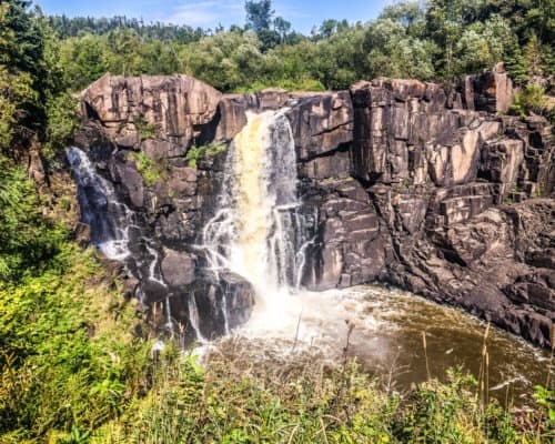 Pigeon River High Falls at Grand Portage State Park From Upper Viewing Area on the US Side