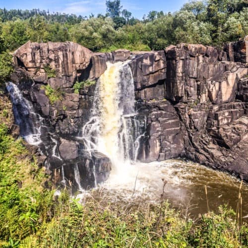 Pigeon River High Falls at Grand Portage State Park From Upper Viewing Area on the US Side