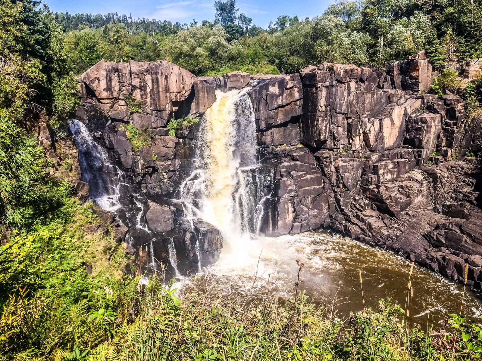 Pigeon River High Falls at Grand Portage State Park From Upper Viewing Area on the US Side