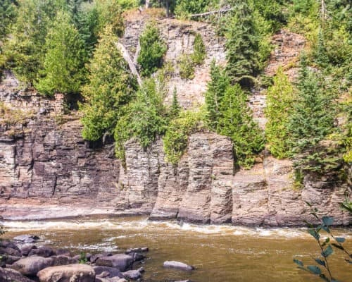 Rock formations created by the Pigeon River in Grand Portage State Park