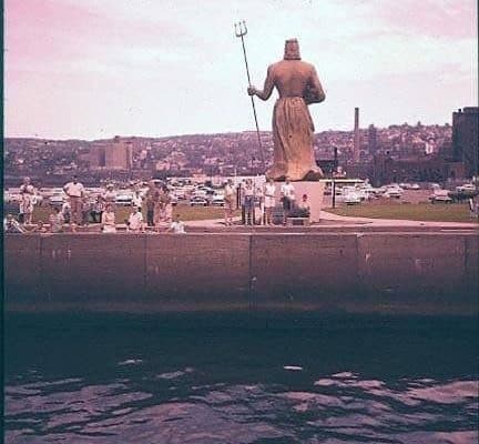 Standing 26-Feet Tall, The King of Netpune overlooks Duluth