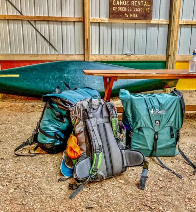 Packing up at Sawbill Canoe Outfitters