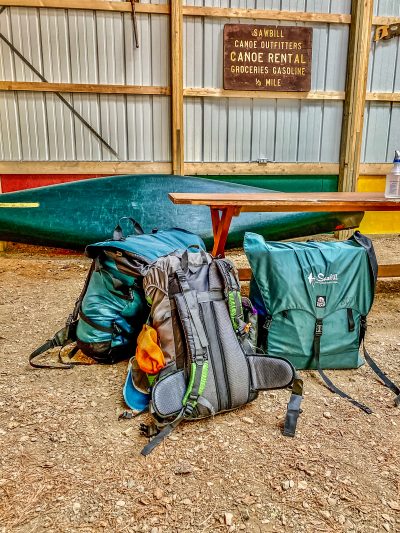 Packing up at Sawbill Canoe Outfitters