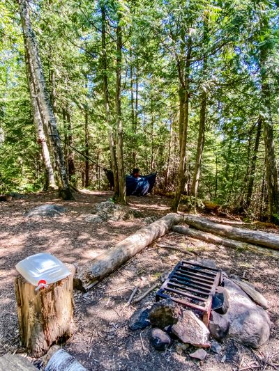 Settling in at Campsite 914, Lake Camp 7